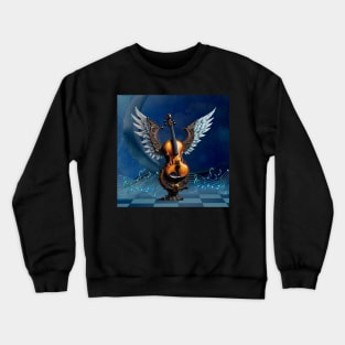 Wonderful elegant violin with wings. Crewneck Sweatshirt